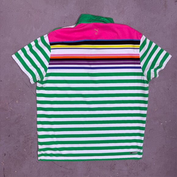 Puma Sport Cotton Blend Short Sleeve Polo Shirt Colorful XL - Picture 2 of 7